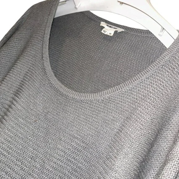 helmut lang dove gray waffle textured scoop neck sweater M - Picture 3 of 3
